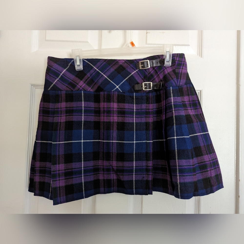 Renaissance kilt skirt (Blue/purple/black) SIZE:34